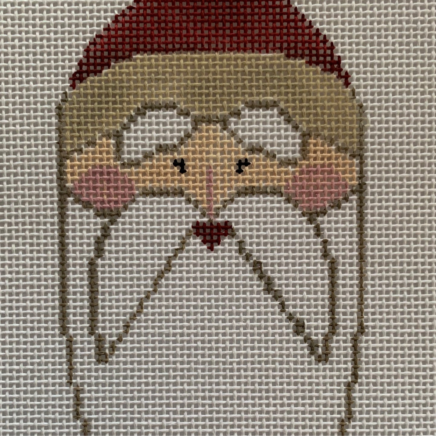 Santa Face Oblong Needlecraft Canvas