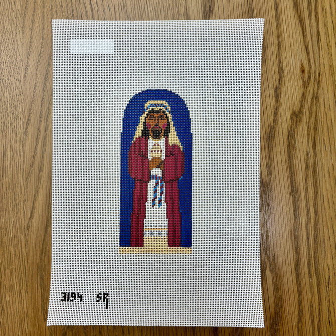 Nativity, Red Wiseman with Stitch Guide