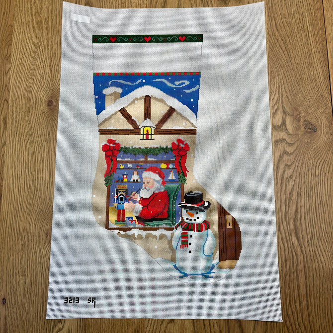 Santa Workshop Nutcracker Stocking