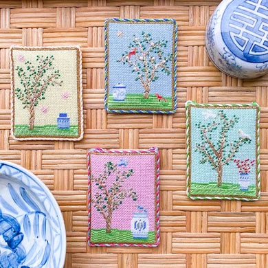 Chinoiserie Silk Screen - Blue