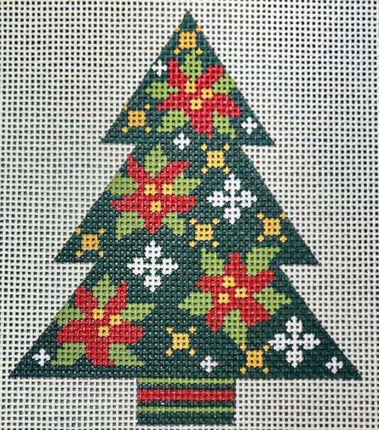 Tree with Poinsettia