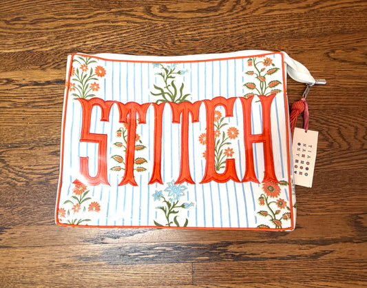 STITCH Orange & Blue Floral Project Bag