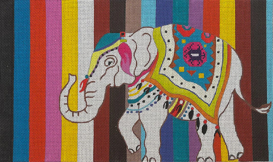 Elephant on Rainbow Stripes