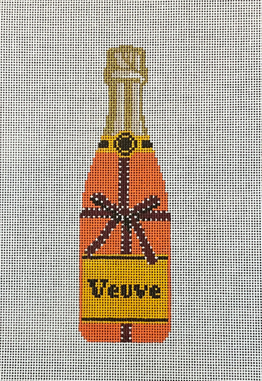 Veuve Champagne Bottle Orange Bow