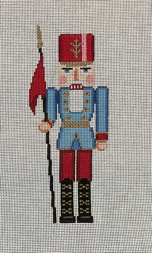 Nutcracker Sentry with Flag