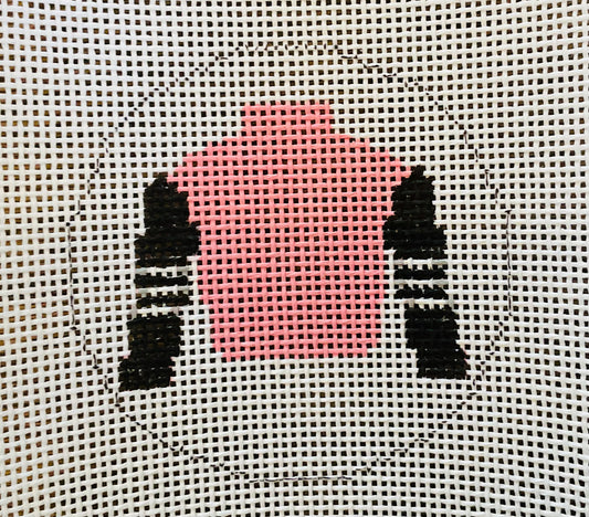 Jockey Silk Pink/Black on 13 Mesh