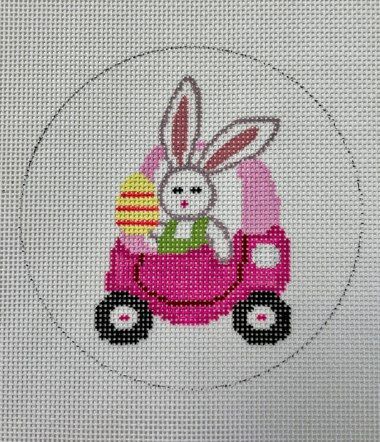 Bunny in Little Tykes Pink Car