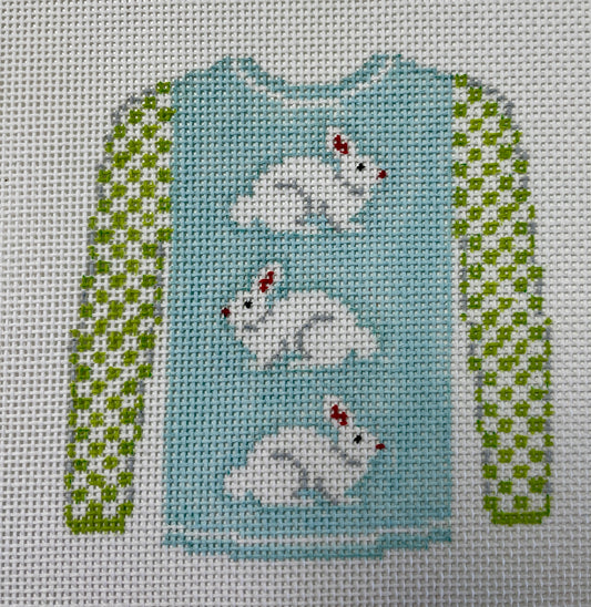 Bunny Sweater on Aqua