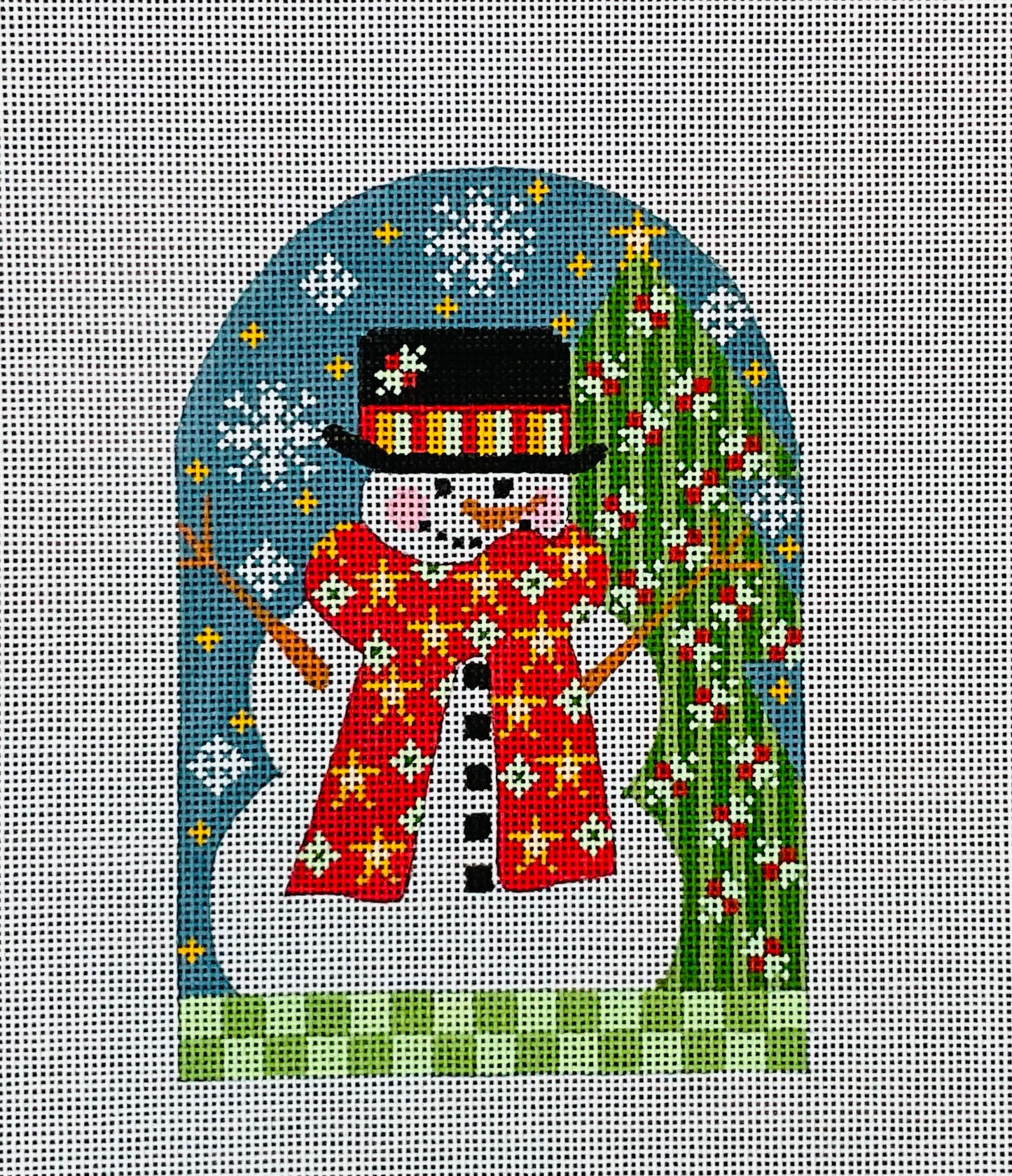 Snowman with Red Scarf