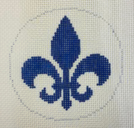 Fleur De Lis Blue on 18 Mesh Kit