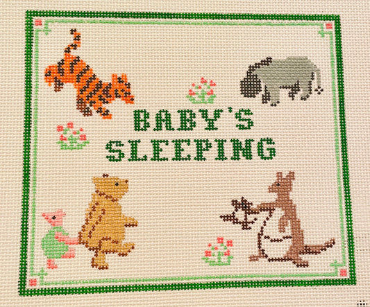 Baby's Sleeping Sign with Winnie the Pooh Characters