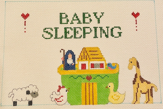 Baby Sleeping Sign Noah's Ark and Animals