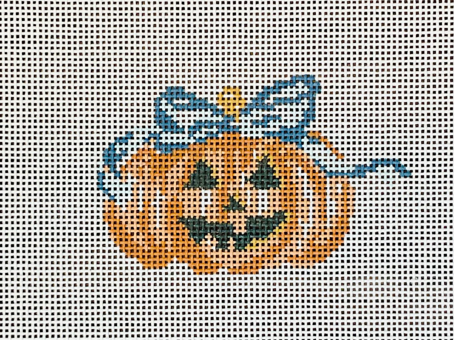 Pumpkin with Blue Bow