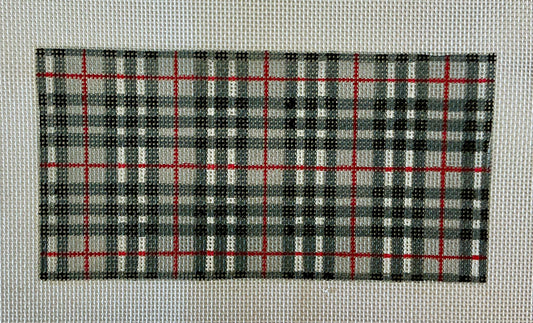 Clutch Insert - Gentleman’s Plaid, Gray, Black, Red, and White