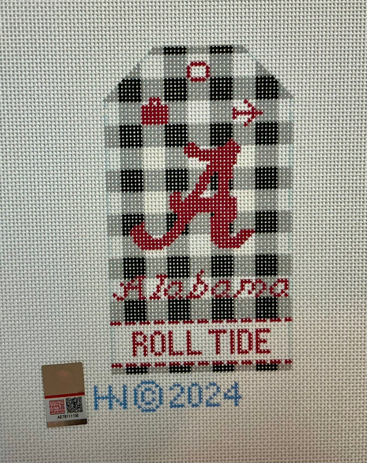 Alabama Retro Travel Tag - Collegiate Series