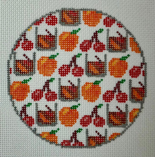 Green Heart Needlepoint: Old Fashioned Round