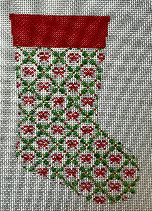 Holiday Trellis Mini Stocking