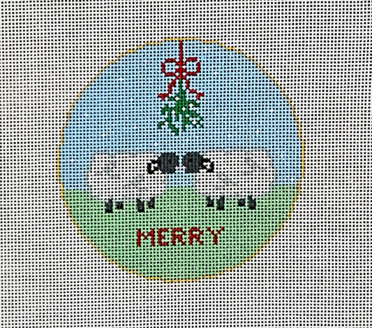 Mistletoe Sheep Round