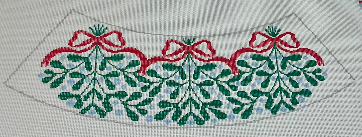 Red Bow Mistletoe Lampshade