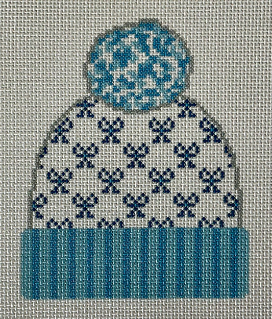Beanie - Bows, Blue