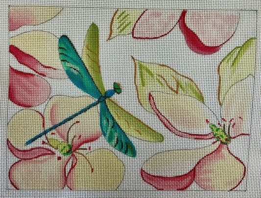 Dragonfly with Flowers