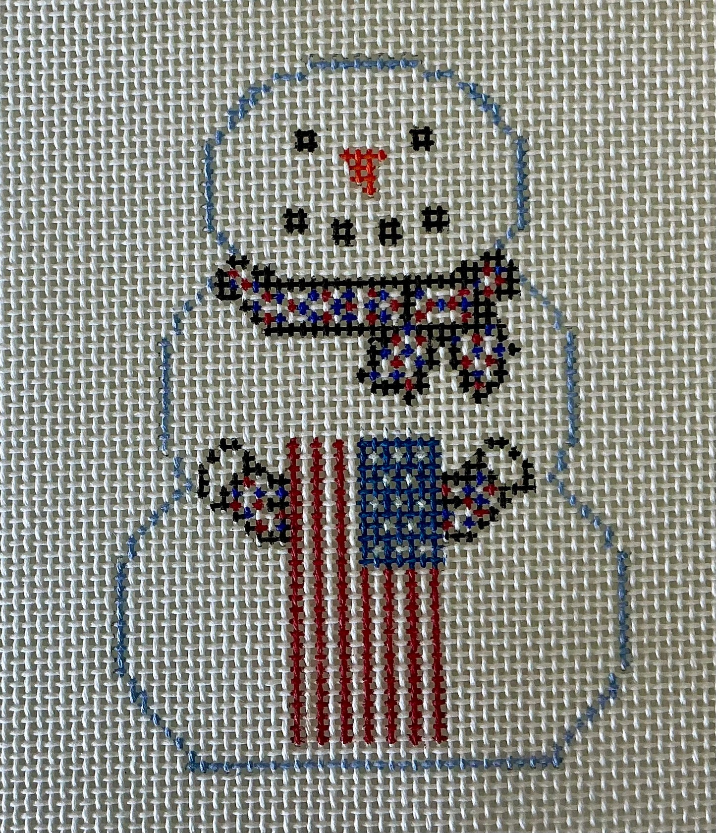 Snowman with Flag