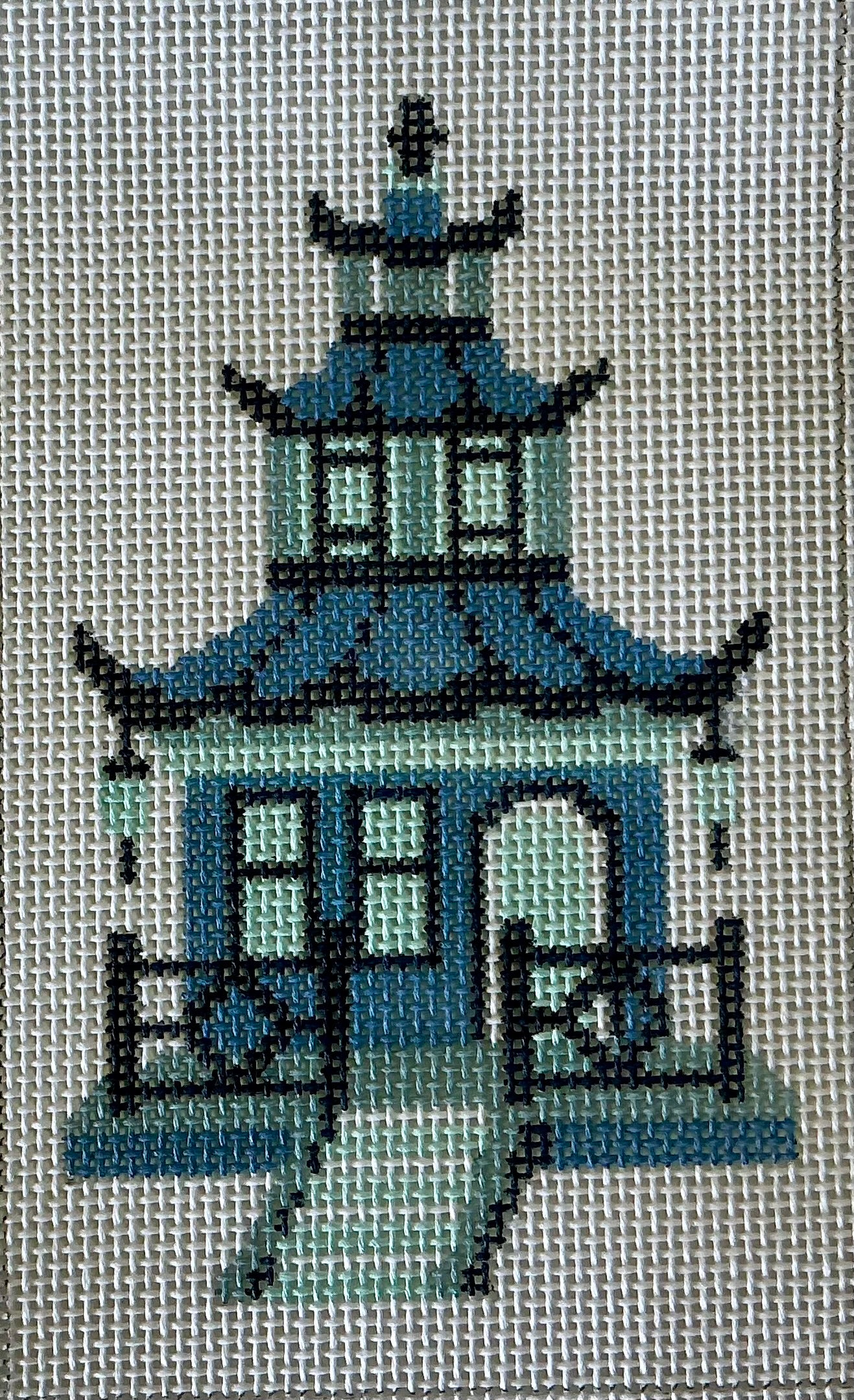 Blue Pagoda Eyeglass Case Insert