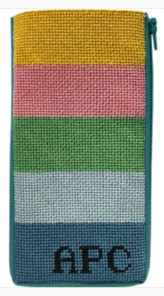 Stitch & Zip Striped Monogram