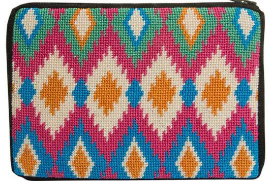 Stitch & Zip Ikat Purse