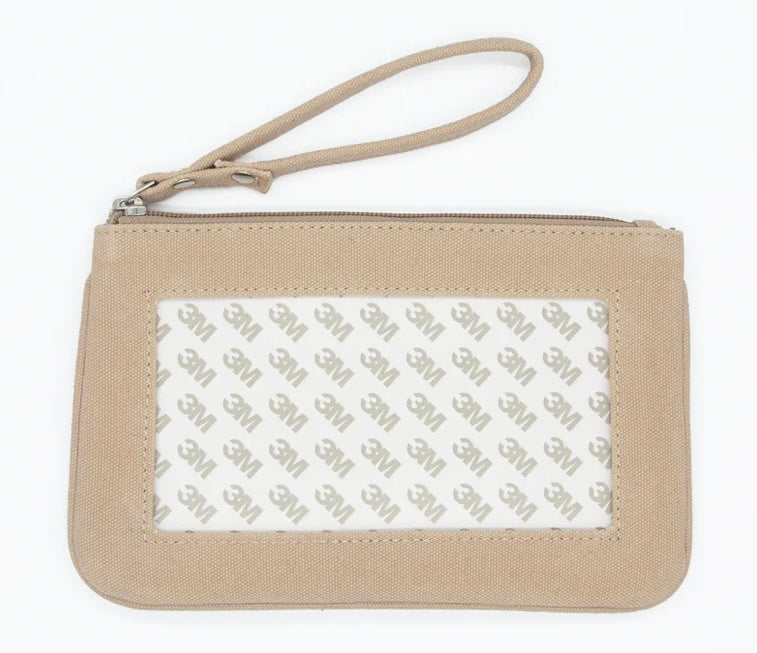 Canvas Clutch Rectangle Taupe