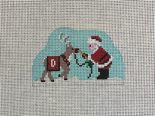 Santa Feeding Reindeer