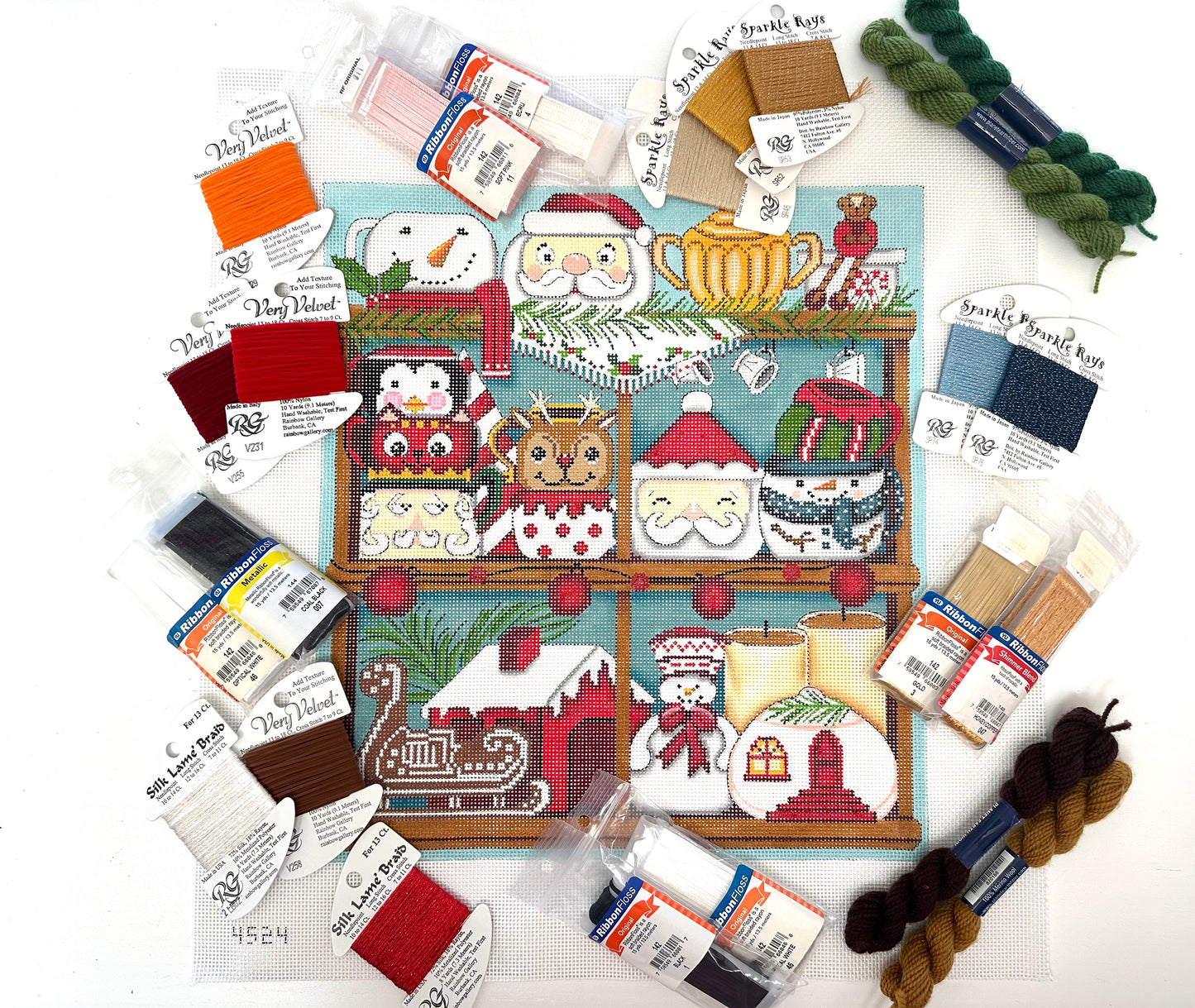 CHRISTMAS SPECIAL - Christmas Kitday - Christmas Cubbie with Thread. Retail Price $337.00 less 30%=$250.05