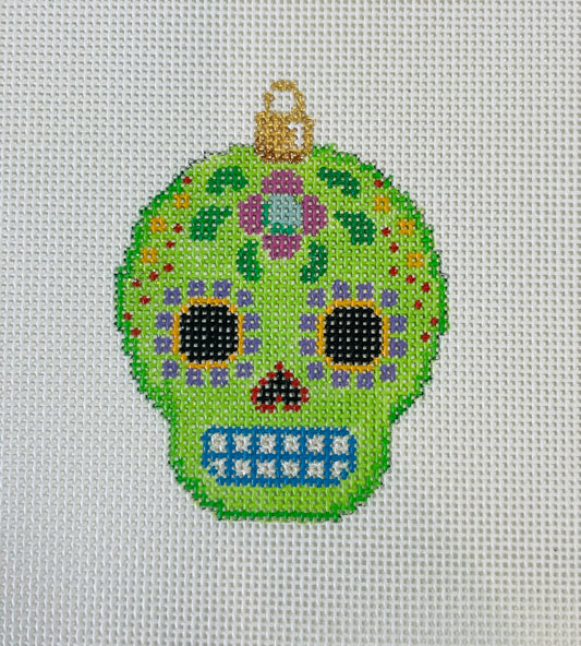 Sugar Skull Lime Ornament