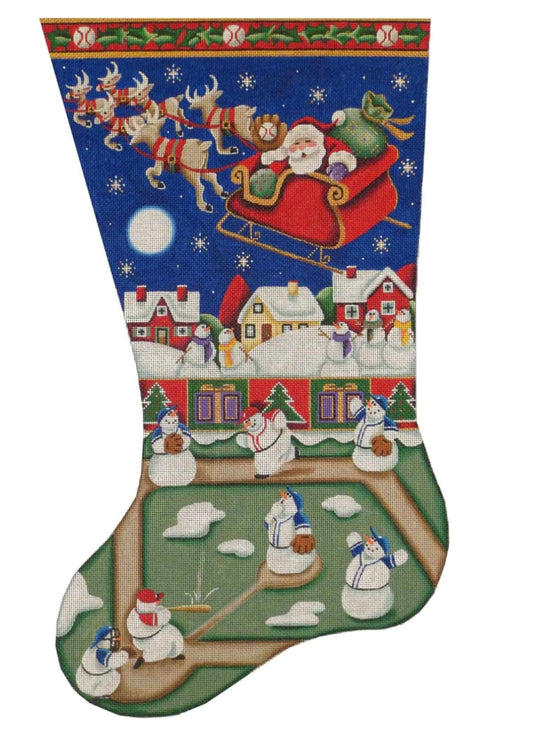 Stocking Snowman Baseball