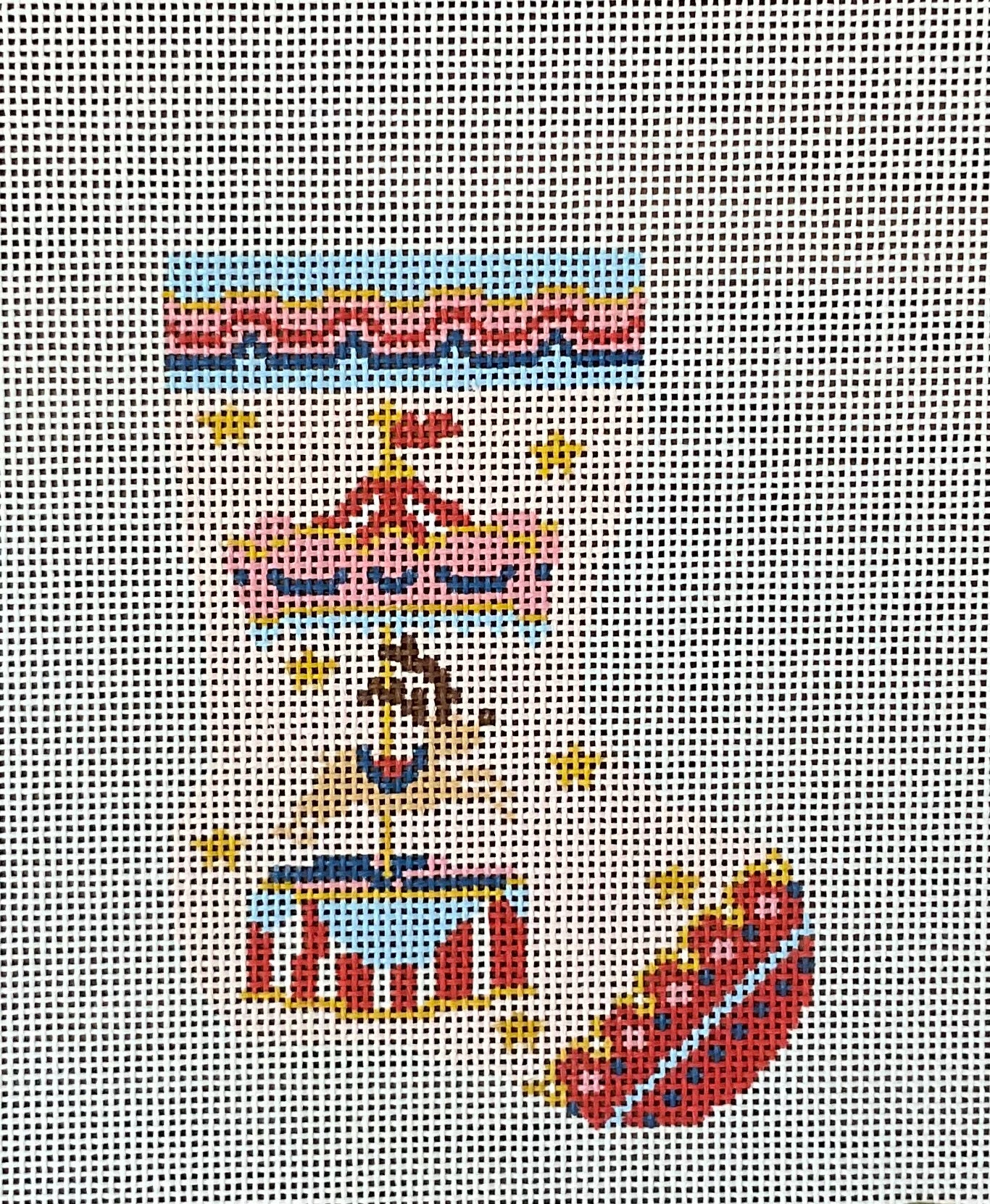 Mini Stocking Pink Reindeer Carousel