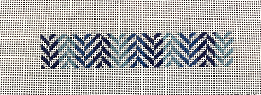 Blue Herringbone Fob