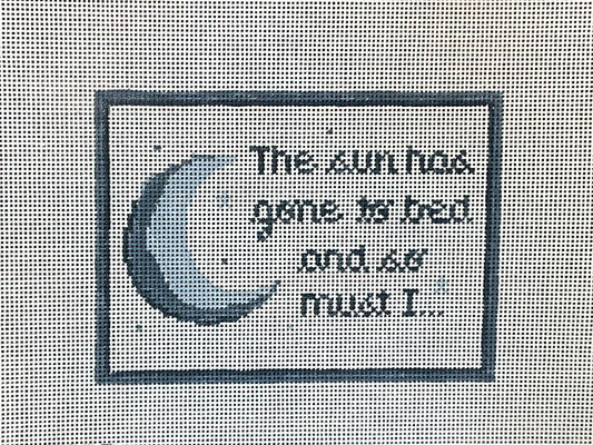 The sun has gone to bed…