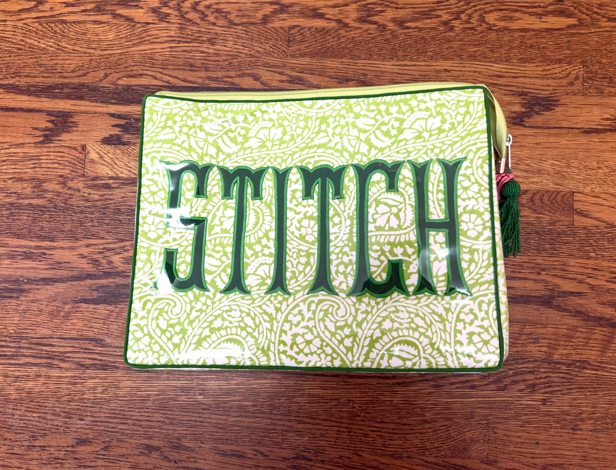 STITCH Lime Green Geometric Project Bag