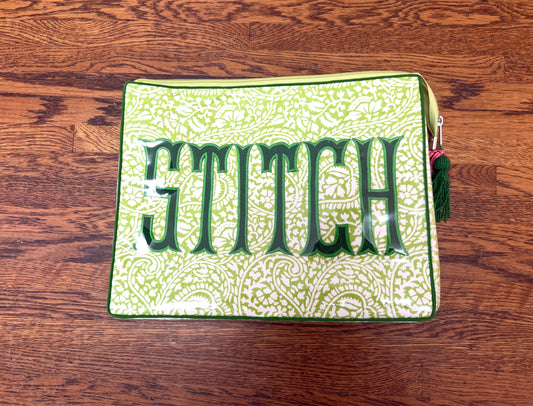 STITCH Lime Green Geometric Project Bag