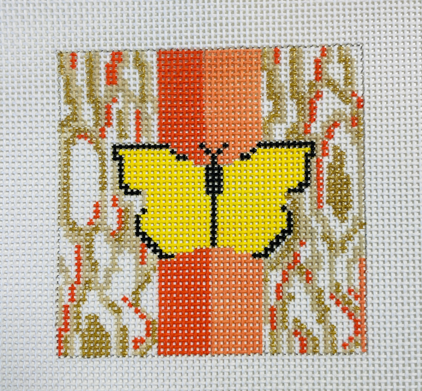 Butterfly Square Yellow and Orange