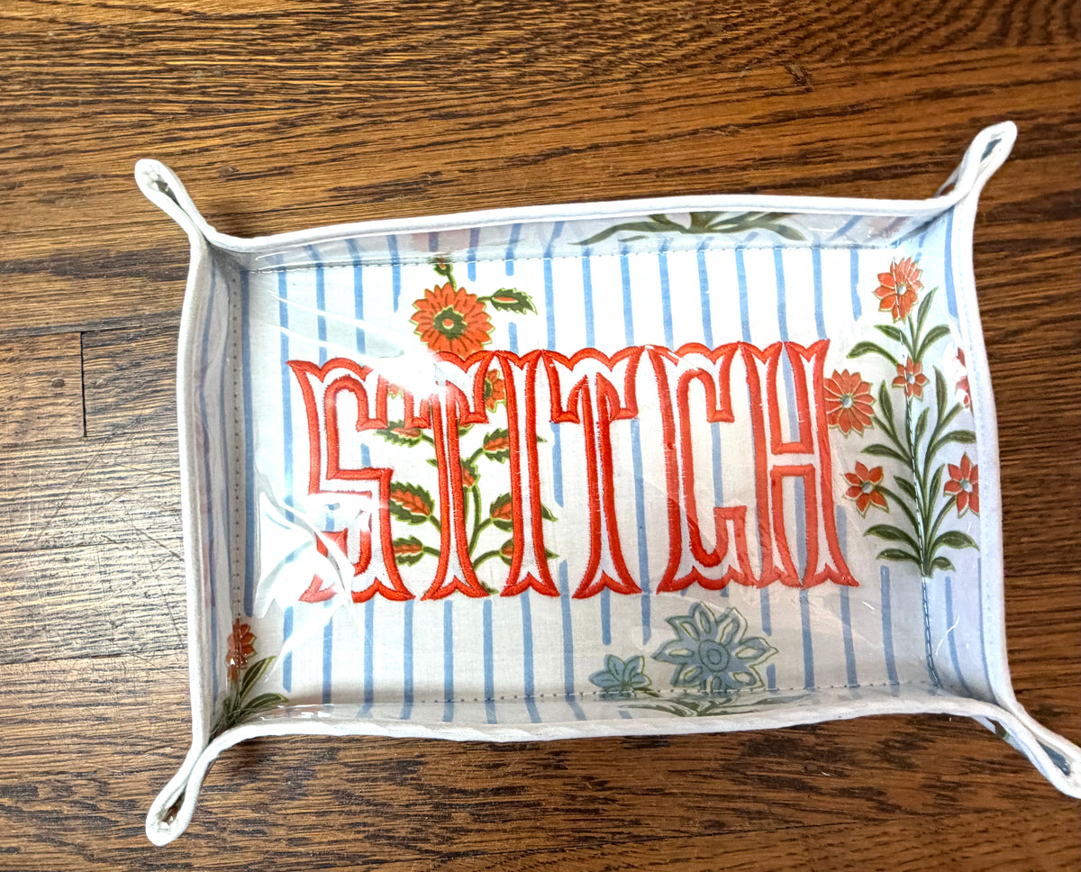 STITCH Orange Floral Project Tray