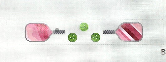 Key Fob Pickleball Pink Paddles