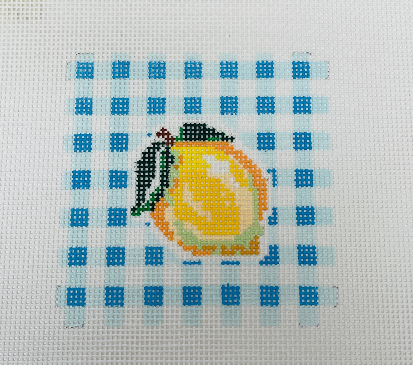 Lemon On Gingham Square