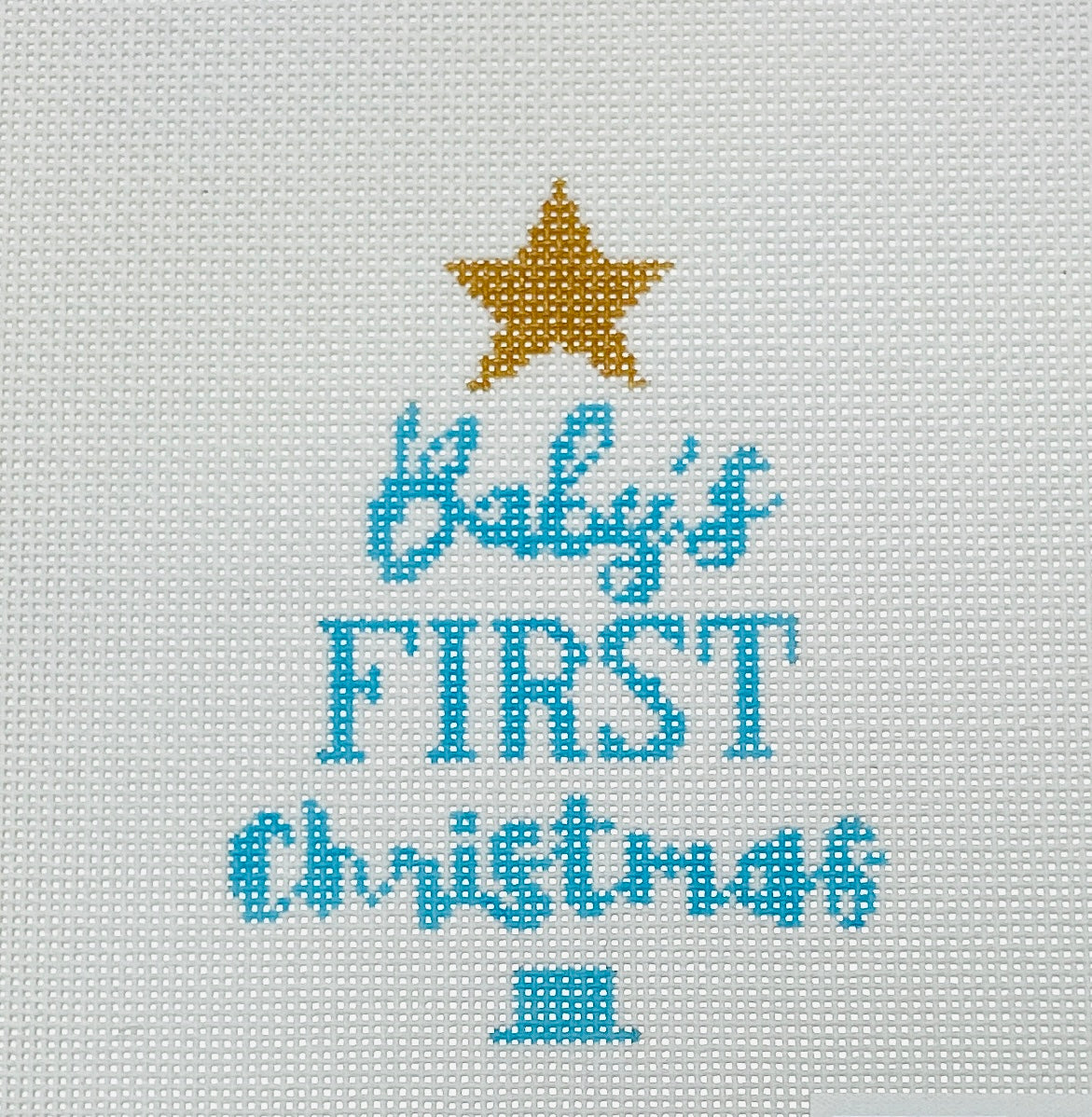 Ornament Baby's First Christmas Blue