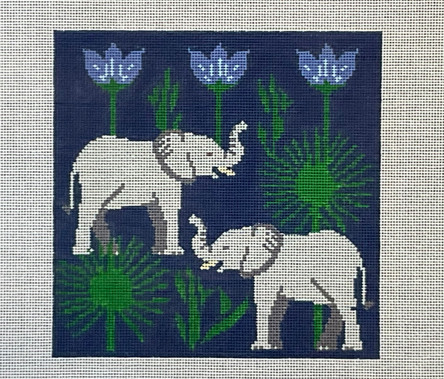 Elephant with Palms