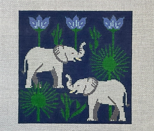Elephant with Palms