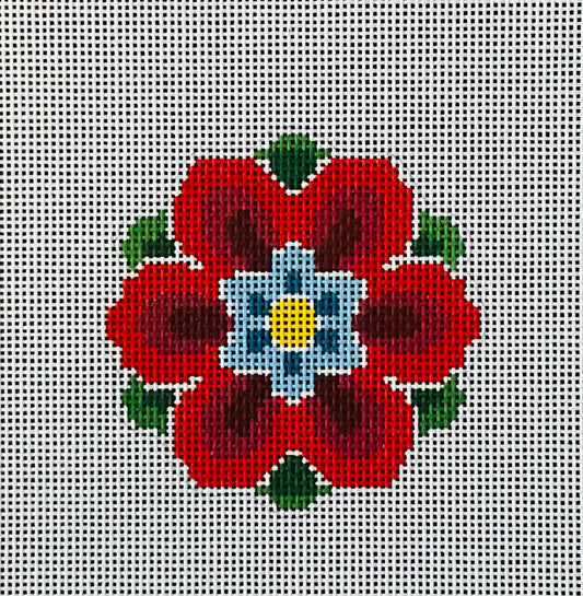 Geometric Flower Insert Red/Blue