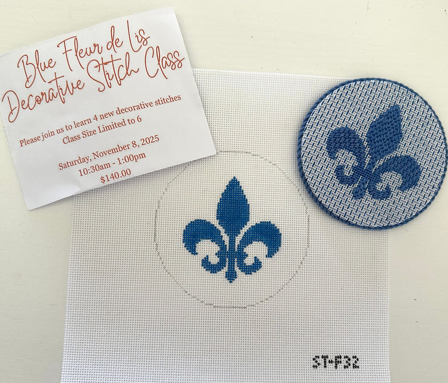 Blue Fleur de Lis Class Saturday, November 8, 2025  10:30am-1:00pm