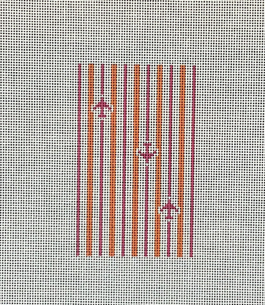 Airplane Stripe Orange/Pink Passport Cover Insert
