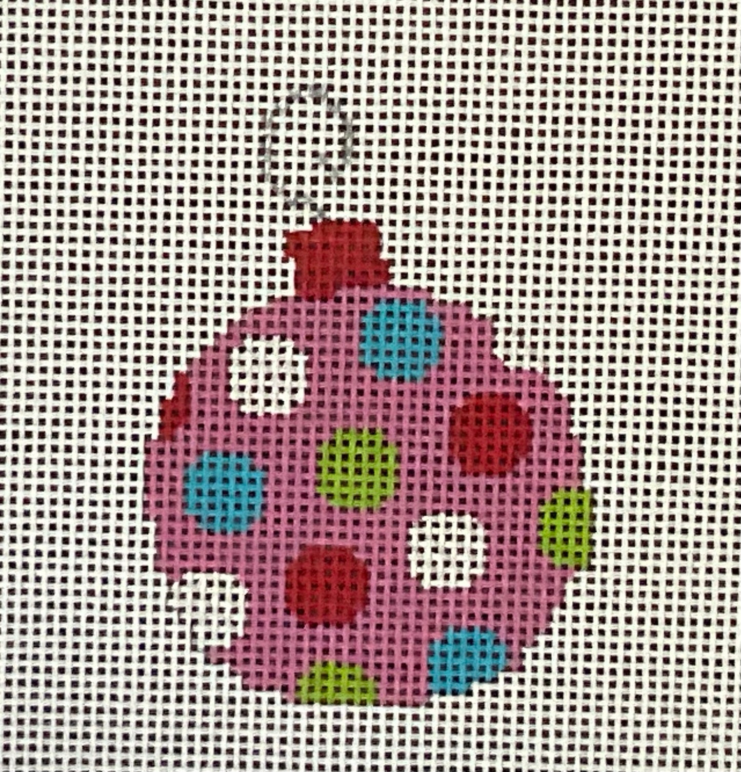 Pink Bauble with Dots